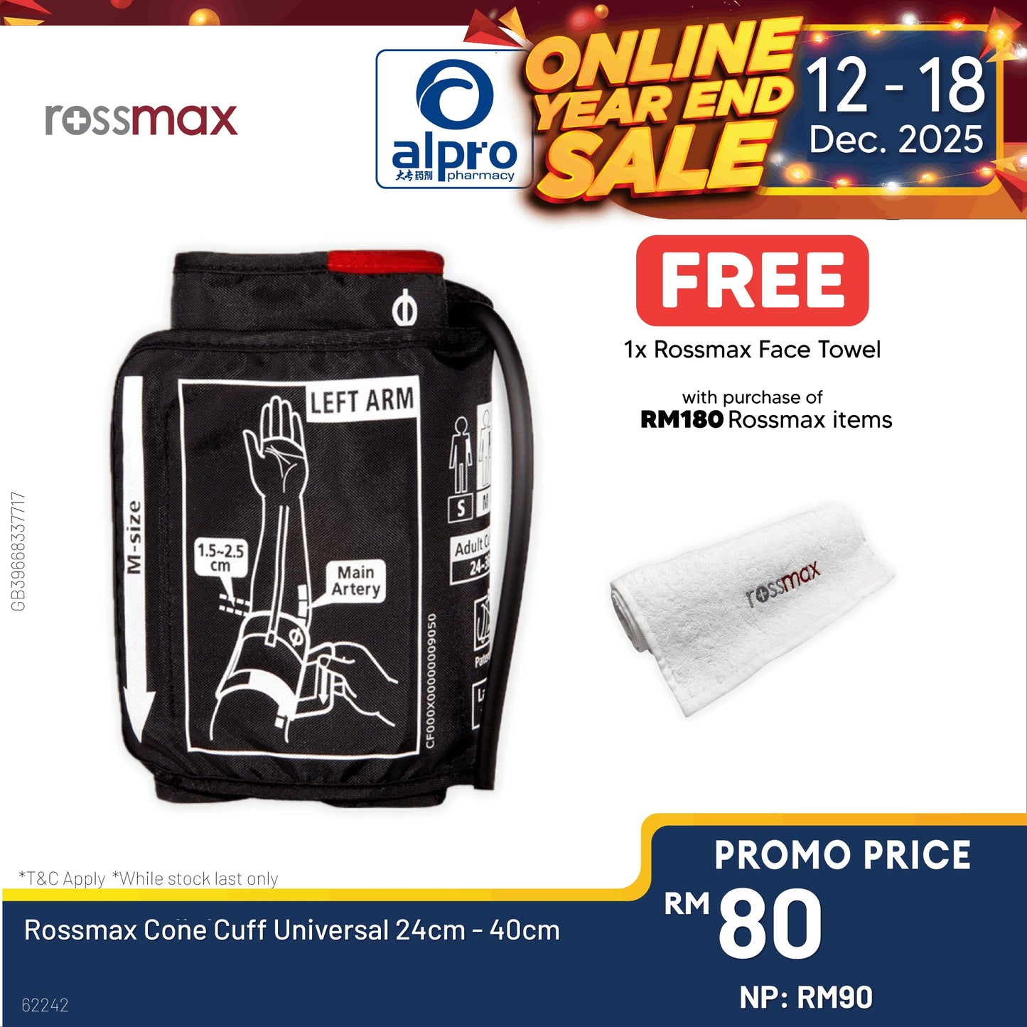 Rossmax Cone Cuff Universal 24cm - 40cm Alpro Pharmacy