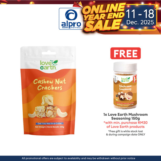 Love Earth Cashew Nut Crackers 120g Love Earth