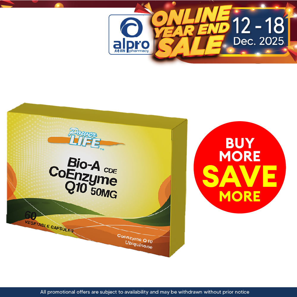 Powerlife Bio-A CDE Coenzyme Q10 50mg 60s Powerlife