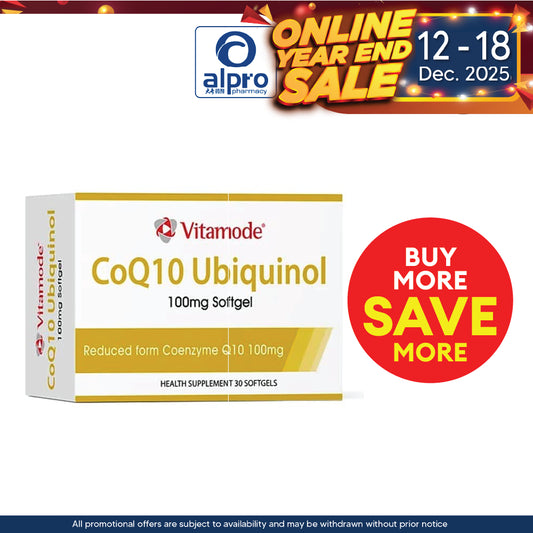 Vitamode CoQ10 Ubiquinol 100mg Softgel 30s | Antioxidant Protection