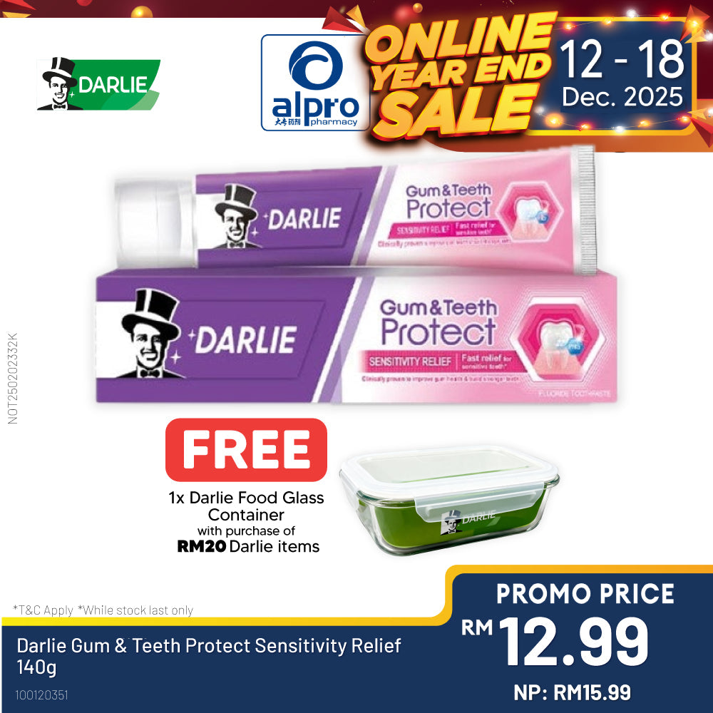 Darlie Gum & Teeth Protect Sensitivity Relief 140g Darlie