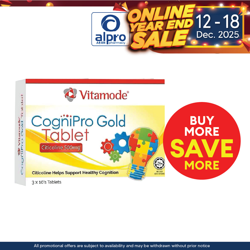 Vitamode Cognipro Gold 500mg 30s | Boost Brain Health Vitamode