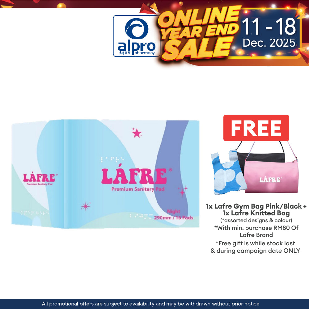 Lafre Sanitary Pads Night Use 290mm 16s | Lady Anion Far-IR Layer for Strong and Healthy Skin Lafre