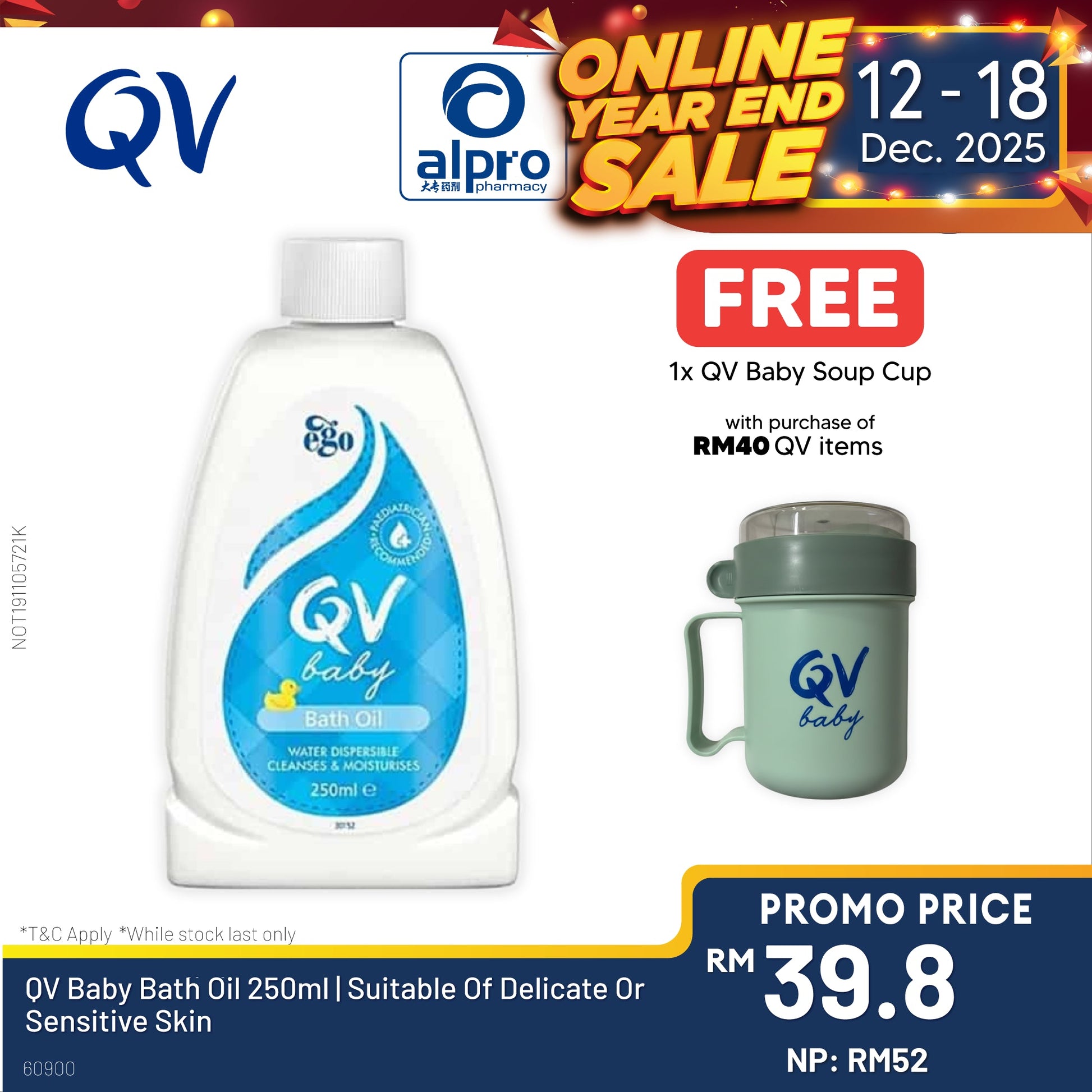 Ego Qv Baby Bath Oil 250ml | Suitable Of Delicate Or Sensitive Skin Alpro Pharmacy