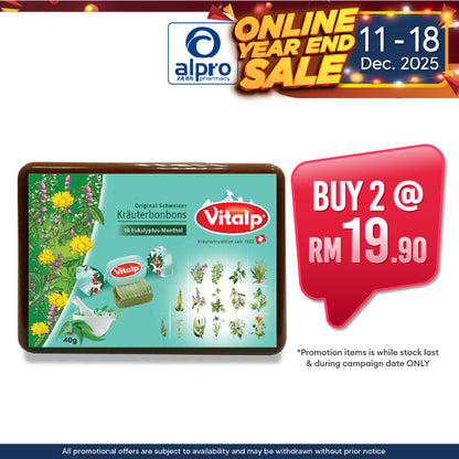 Vitalp Herbal Drops with Eucalyptus 10s | Soothe Sore Throats Vitalp