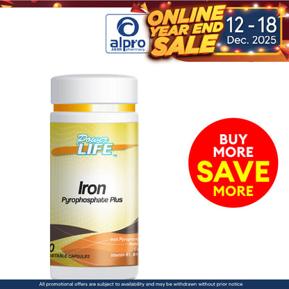 Powerlife Iron Pyrophosphate Plus 60s | Good Iron Absorption Powerlife