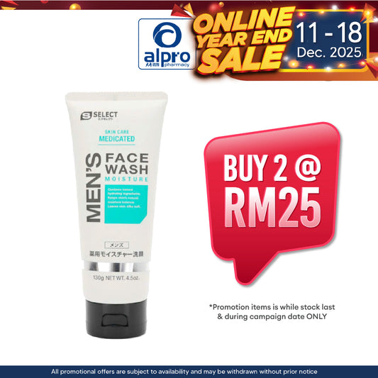 Sugi S Select Men's Face Wash Moisture 130g | Gently Face Cleansing S Select, Sugi