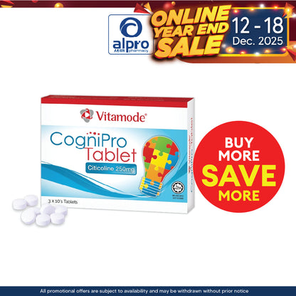 Vitamode Cognipro Tablet 30s | Brain Health Alpro Pharmacy