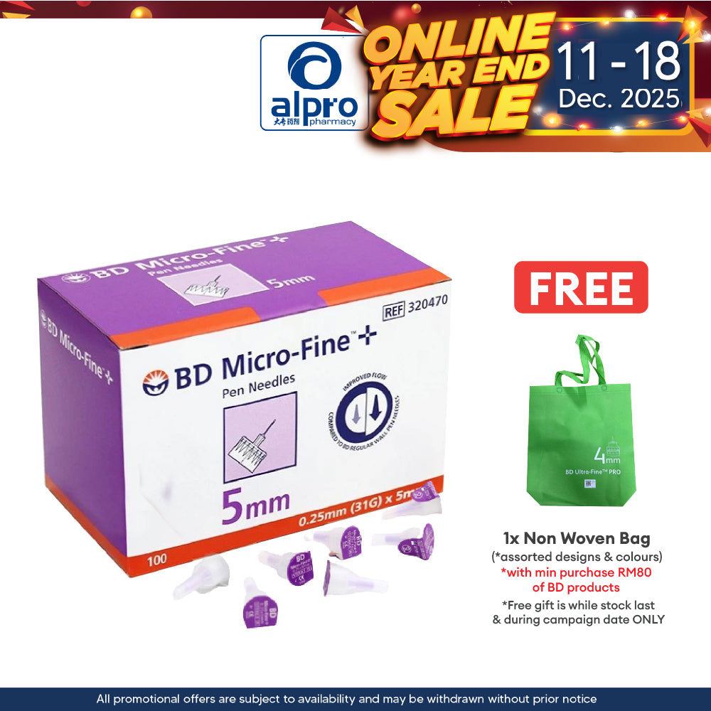 BD Micro-fine Pen Needles 31g 0.25x5mm 100s BD