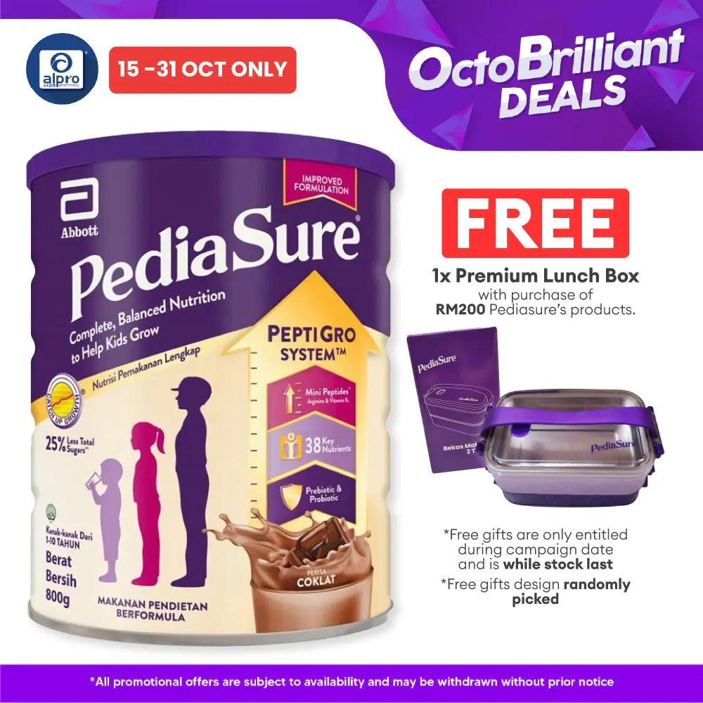 Abbott Pediasure Peptigro Chocolate Can 800g |  Improves Bone Health Pediasure