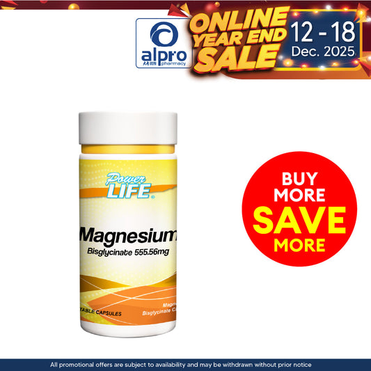Powerlife Magnesium 555.56mg 60s Alpro Pharmacy