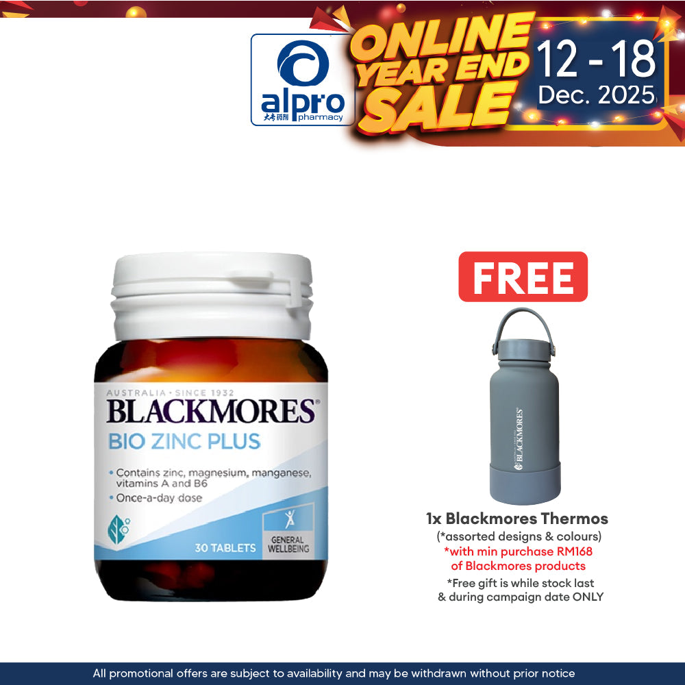 Blackmores Bio Zinc Plus 30s | Maintains Healthy Skin Blackmores