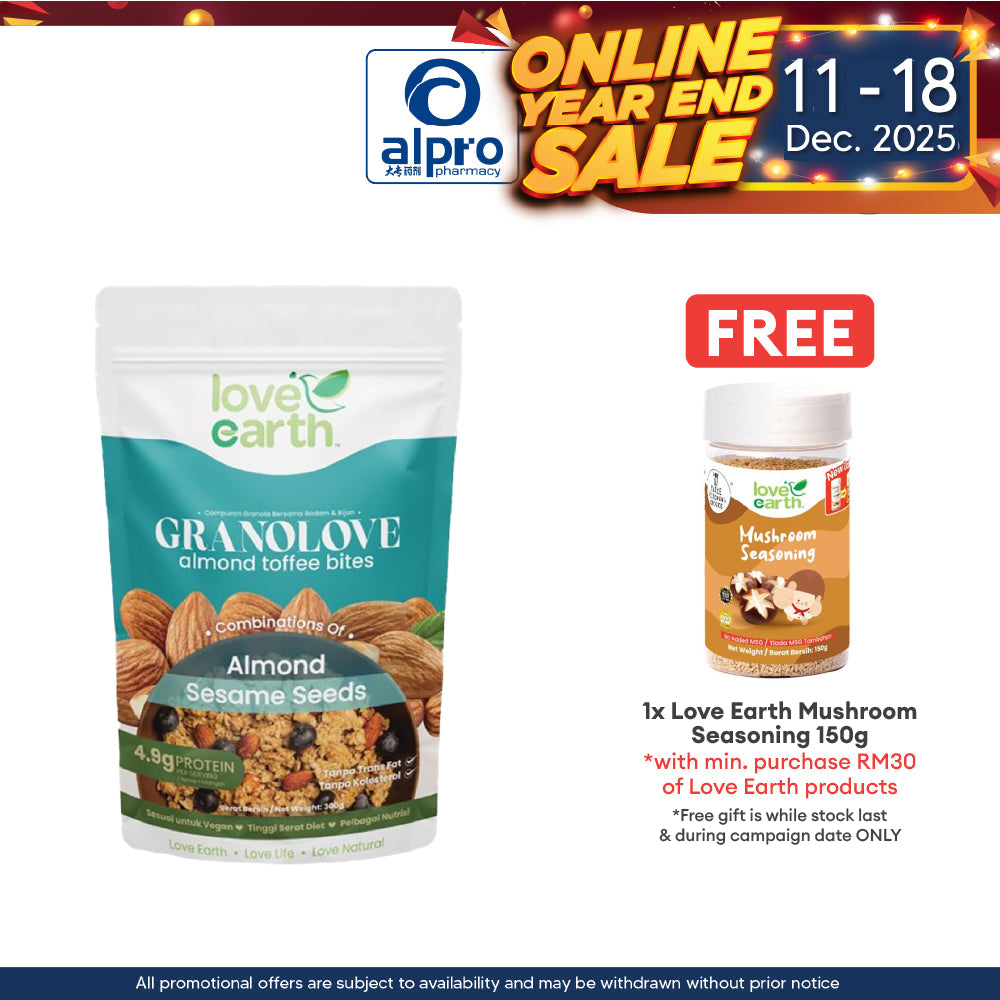 Love Earth Almond Toffee Bites Granolove 300g Love Earth