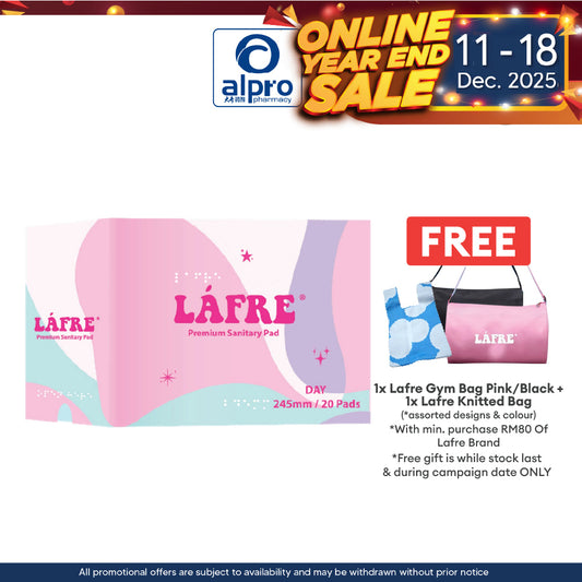 Lafre Sanitary Pads Day Use 245mm 20s | Lady Anion Far-IR Layer for Strong and Healthy Skin Lafre