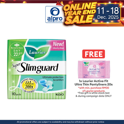 Laurier Super Slim Guard 22.5cm 10s Alpro Pharmacy