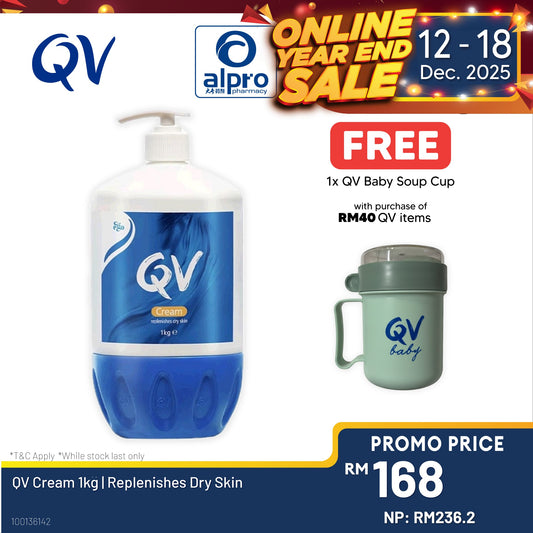 Ego QV Cream 1kg | Replenishes Dry Skin QV