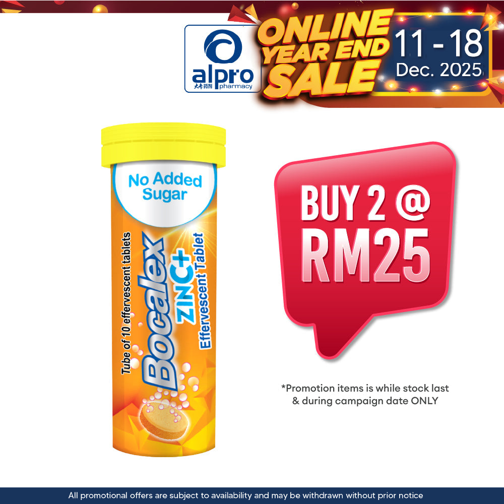 Bocalex Zinc+ Effervescent Tablet 10s | Boost immune system Bocalex