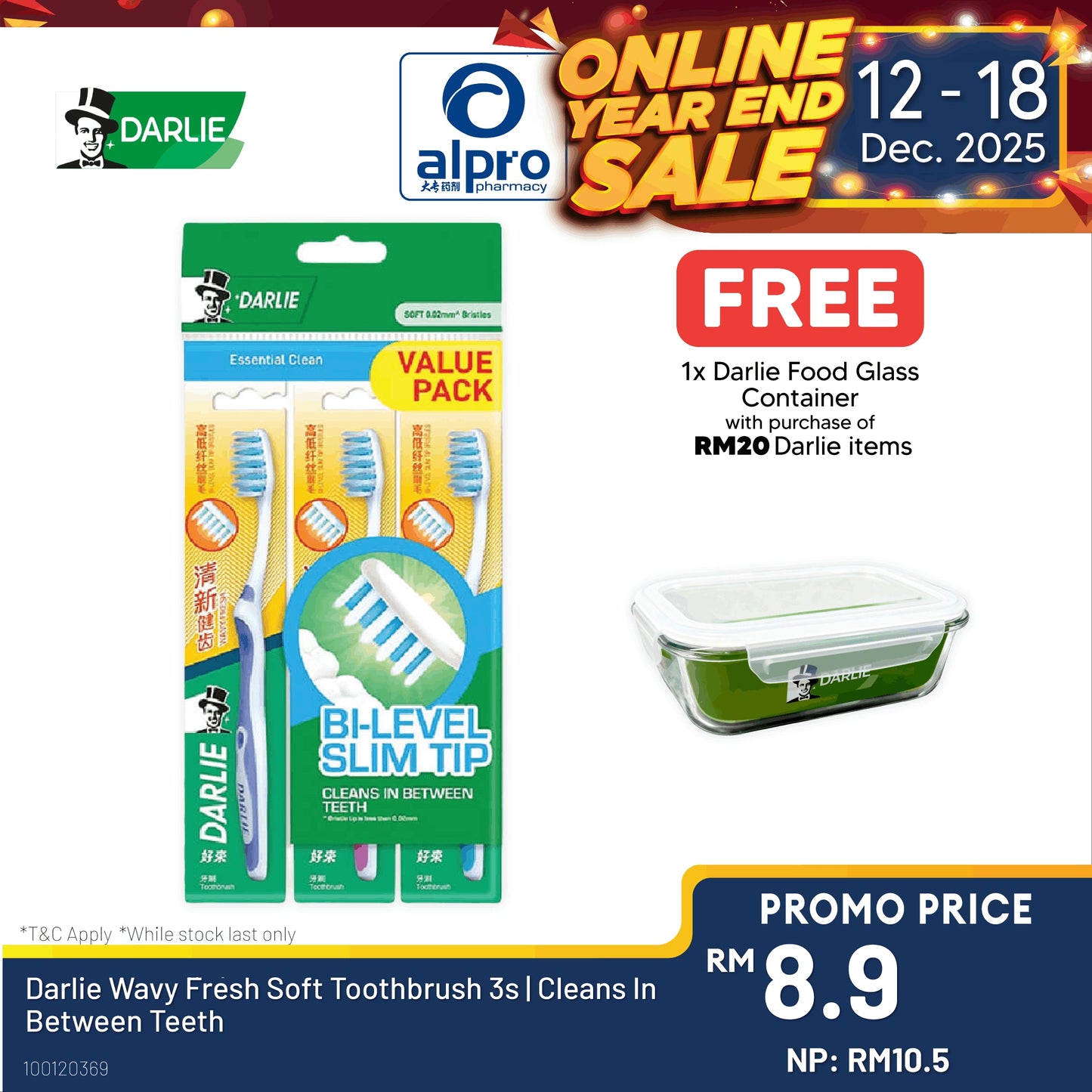 (ws)darie Wavy Fresh Soft Toothbrush 3s | Cleans In Between Teeth Alpro Pharmacy