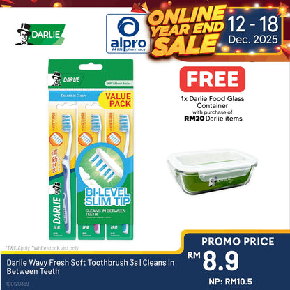 (ws)darie Wavy Fresh Soft Toothbrush 3s | Cleans In Between Teeth Alpro Pharmacy