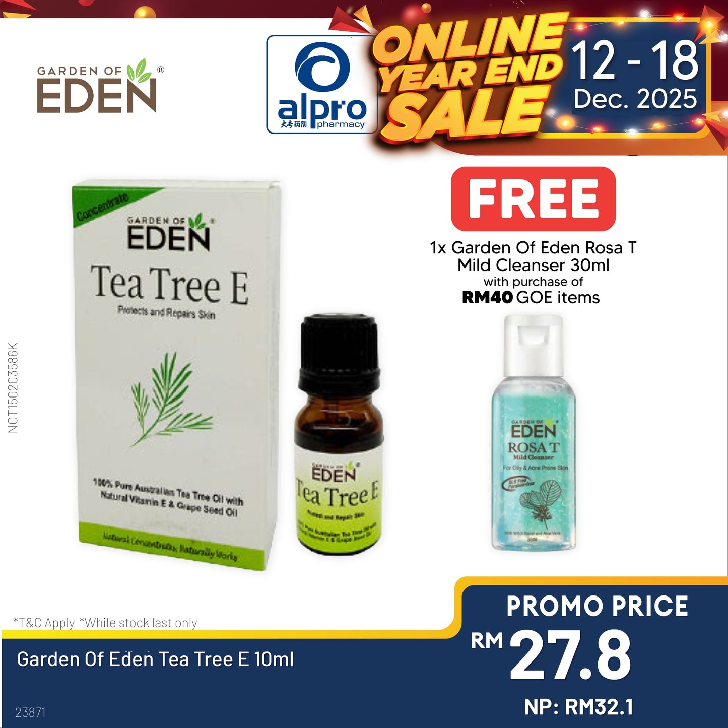 Garden Of Eden Tea Tree E 10ml Garden Of Eden