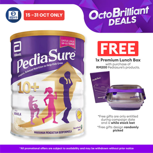 Abbott Pediasure 10+ Children's Milk Formula (Vanilla) 850g | For Age 10~15 Years Old Pediasure