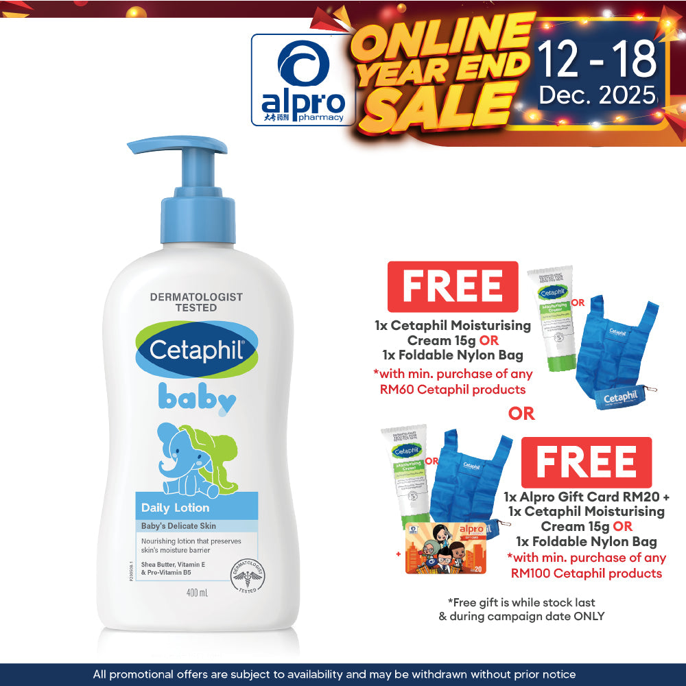 Cetaphil Baby Daily Lotion 400ml | Moisturize and Protect Baby Skin Cetaphil