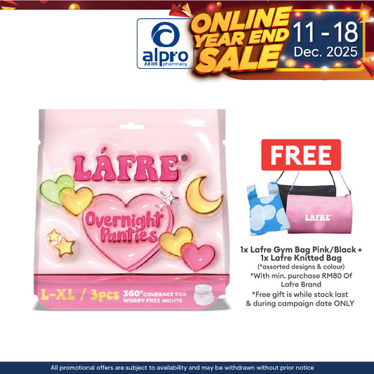 Lafre Overnight Panties L-XL 3s | 360° Leak Protection Alpro Pharmacy