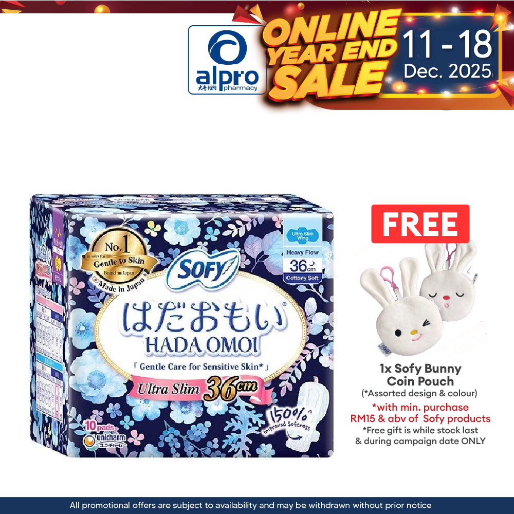 Sofy Hadaomoi Night Ultra Slim Wing 36cm 10s Sofy