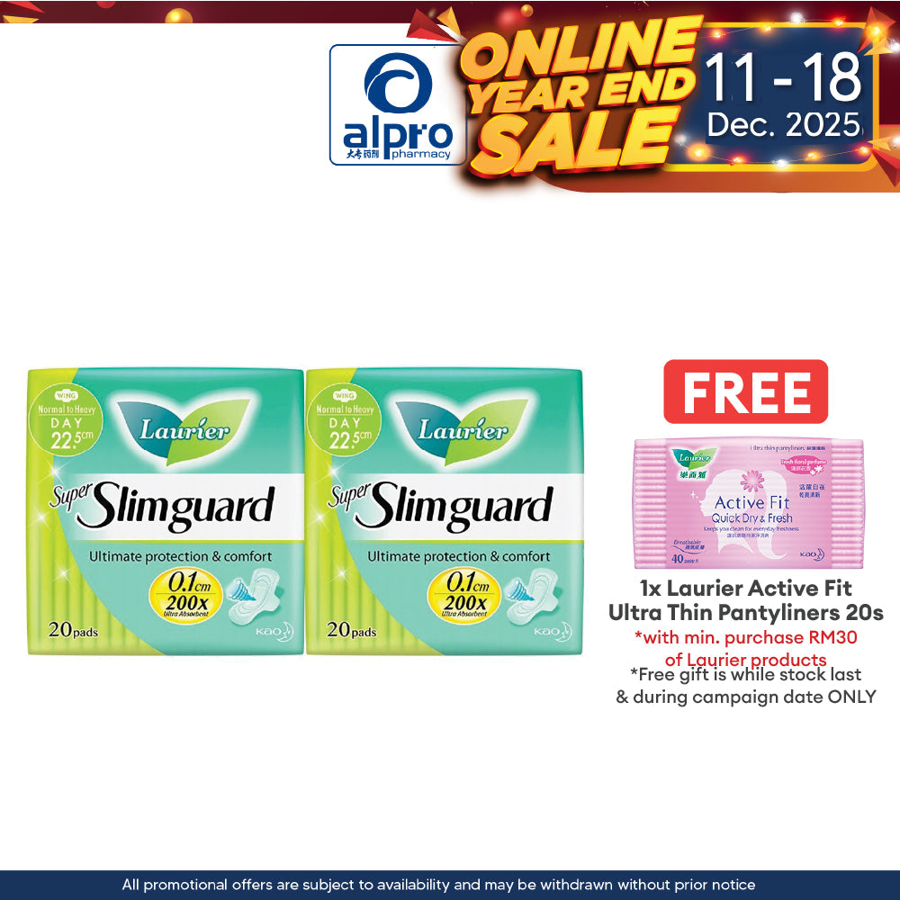 Laurier Super Slim Guard 22.5cm 20s x 2s | Ultra Absorbent Laurier