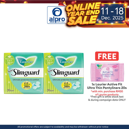 Laurier Super Slim Guard 22.5cm 20s x 2s | Ultra Absorbent Laurier