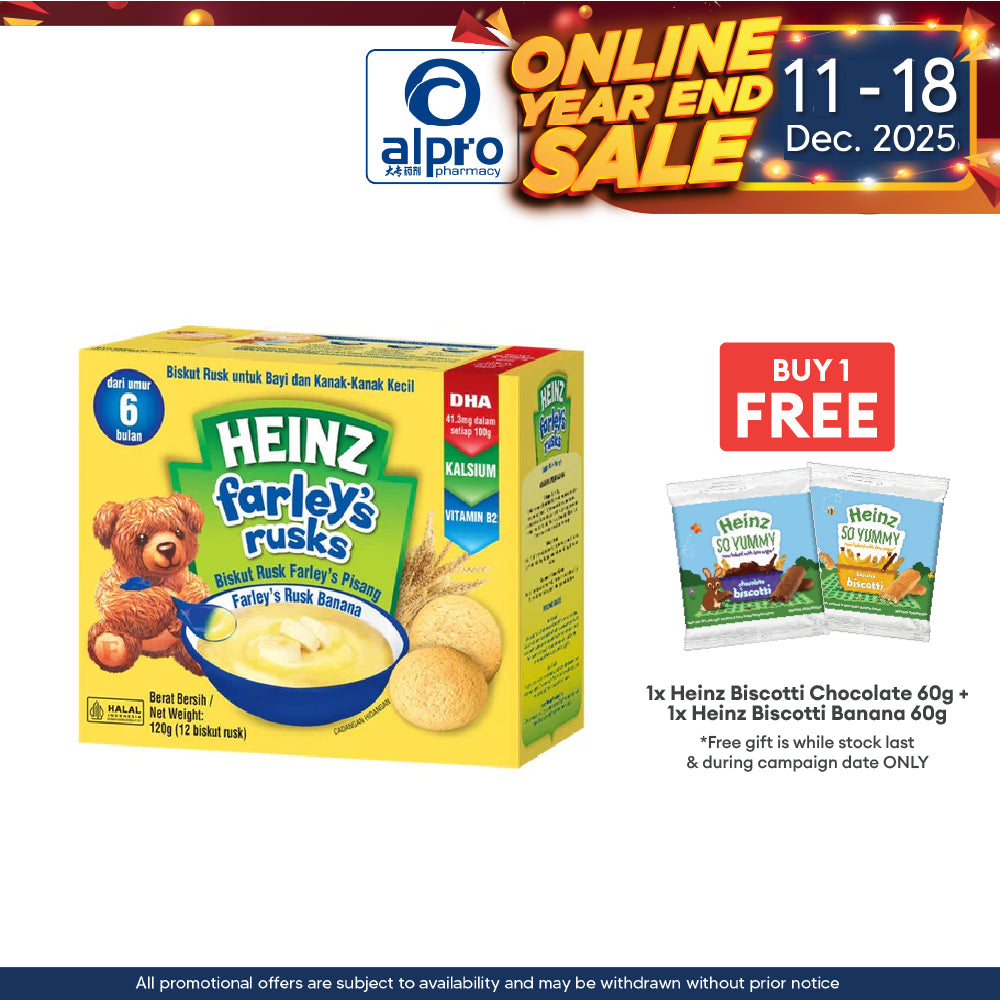 Heinz Farleys Rusks 120g (Orange/Original/Banana) Heinz