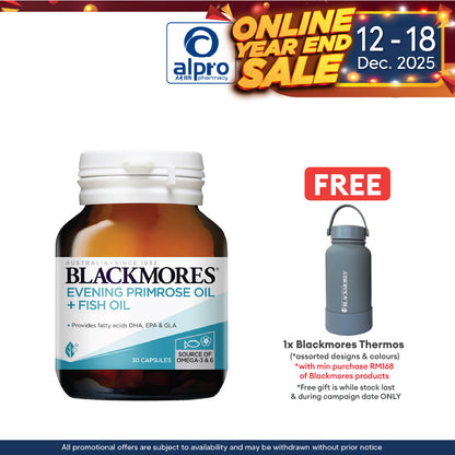 Blackmores Evening Primrose Oil + Fish Oil 30s | Anti-Inflamation Alpro Pharmacy
