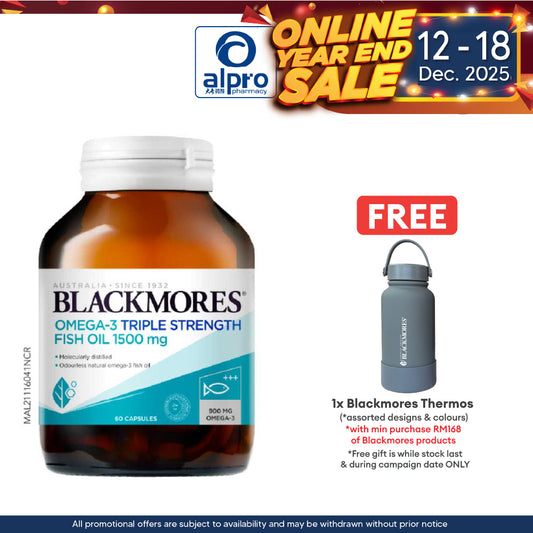 Blackmores Omega 3 Triple Strength Fish Oil 1500mg 60s