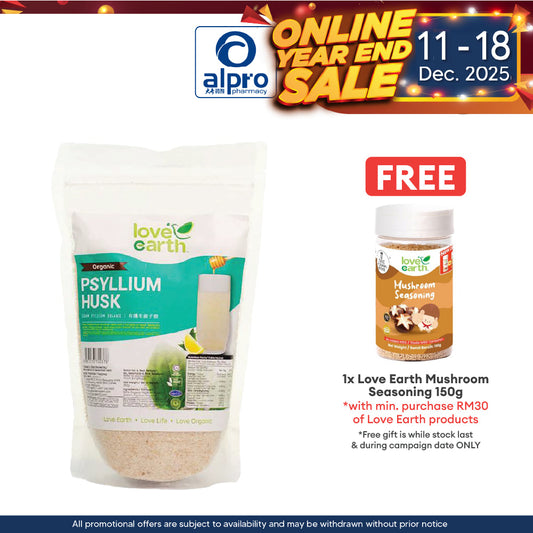 Love Earth Organic Psyllium Husk 250G | Relieve Constipation & Diarrhea Love Earth