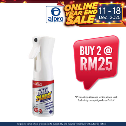 AgBac Nano Silver Disinfectant Spray 150ml | Kills 99.9% Germs AgBac