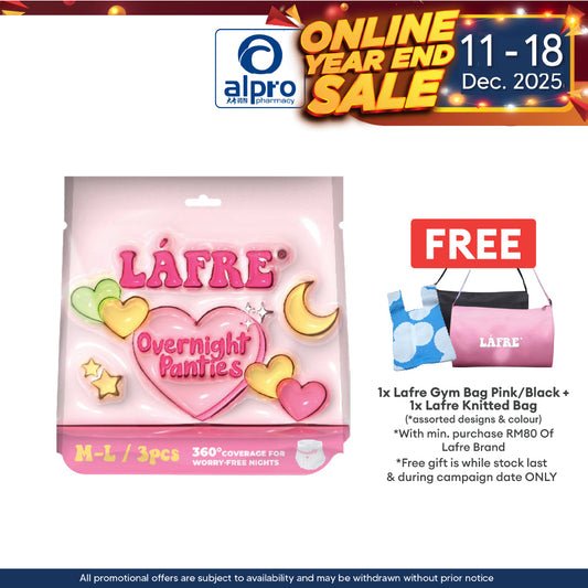 Lafre Overnight Panties M-L 3s | 360° Leak Protection Lafre