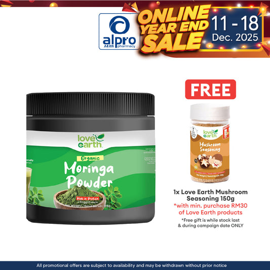 Love Earth Organic Moringa Leaf Powder 185g | Support Overall Health Love Earth