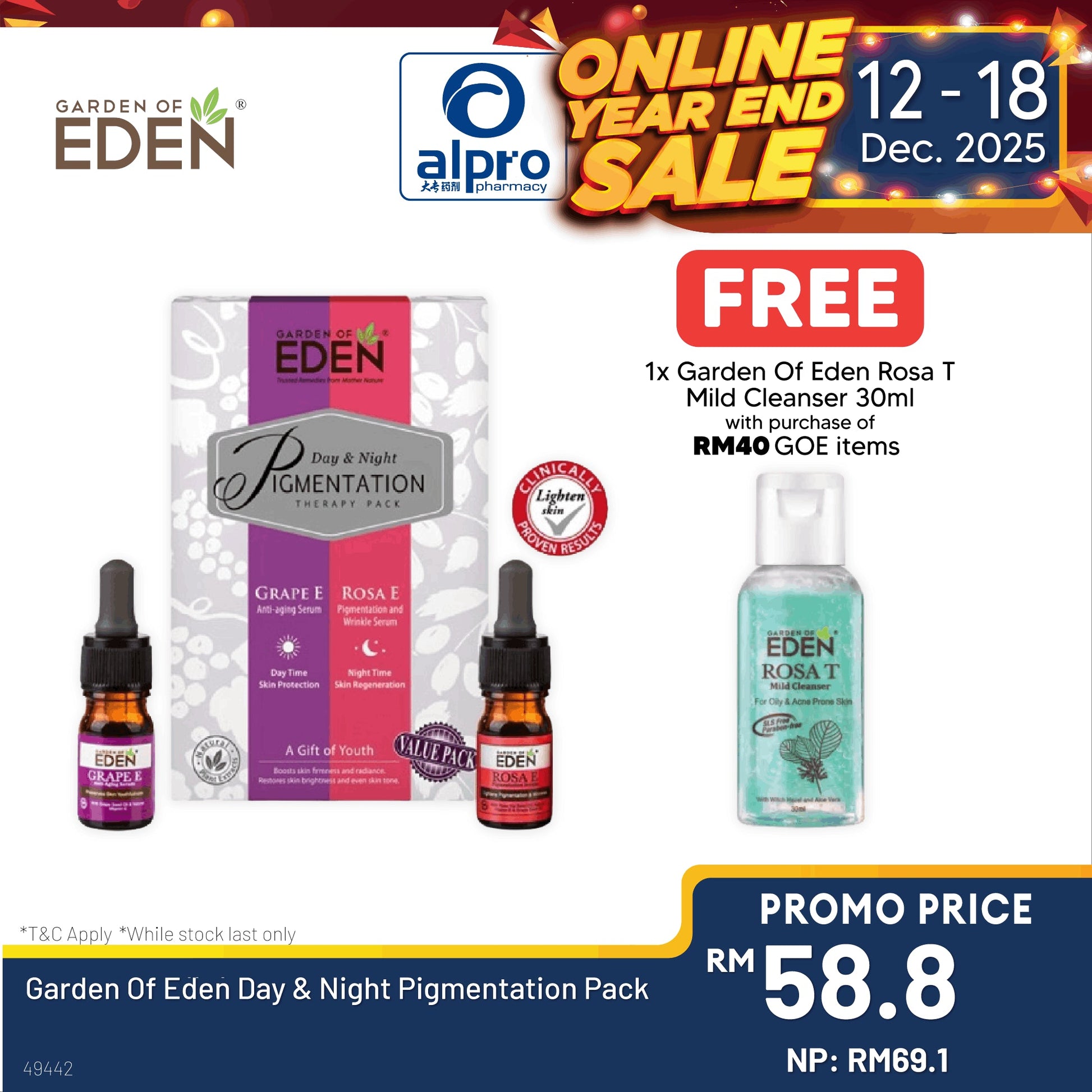 Garden Of Eden Day & Night Pigmentation Pack Garden Of Eden