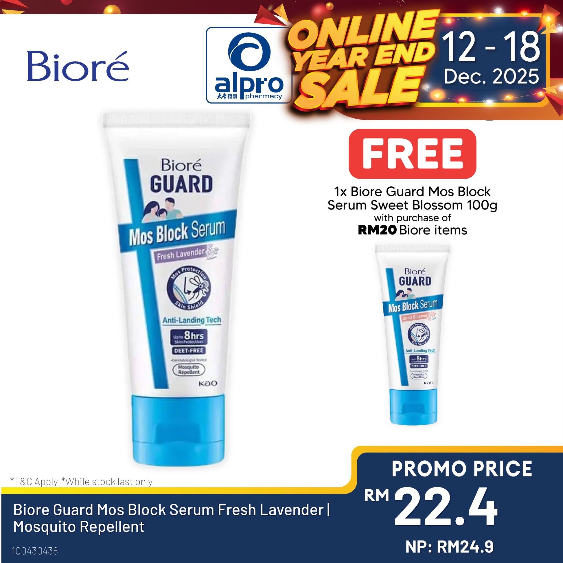 Biore Guard Mos Block Serum Fresh Lavender | Mosquito Repellent Alpro Pharmacy