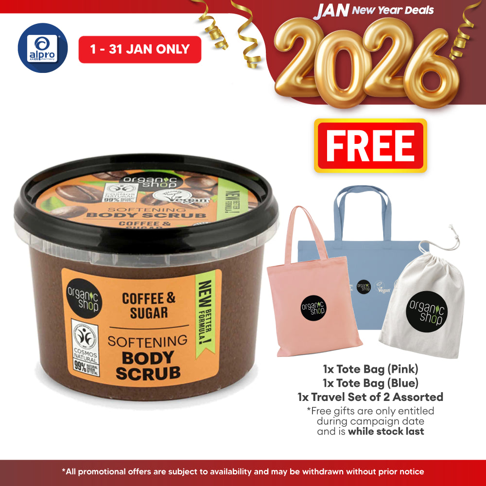Organic Shop Softening Body Scrub Coffee 250mL | Exfoliate & Smoothens Skin