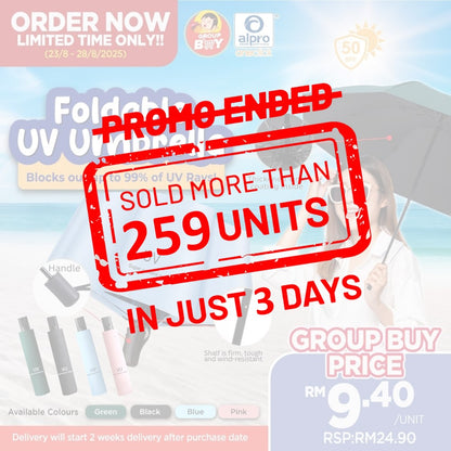 [Group Buy Delivery Starts: 12/09/2025] Sun Umbrella Sunscreen UV 1s (Black/ Pink/ Green/ Blue) Group Buy
