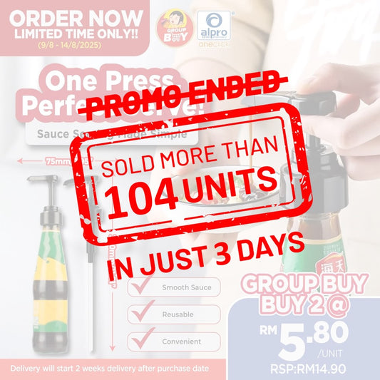 [Group Buy Delivery Starts: 28/08/2025] Pump Sauce Dispenser 1pcs Group Buy