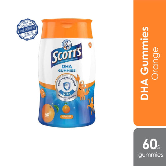Scotts DHA Gummies Orange 60s | Brain Health Scotts