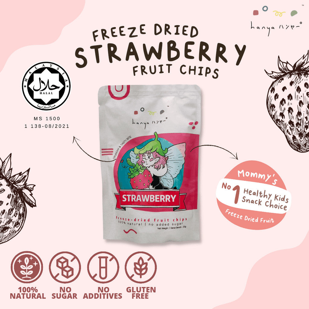 Hanya Freeze-Dried 20g (Strawberry/Banana/ Dragonfruit/Apple) Hanya