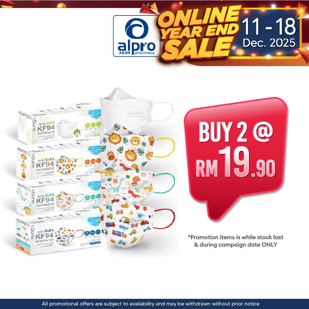 Durio 904K Kids (White/ Dinosaur/ Honey Bear/ Car Story) 10s | 3D Design Enhanced Fit Protection