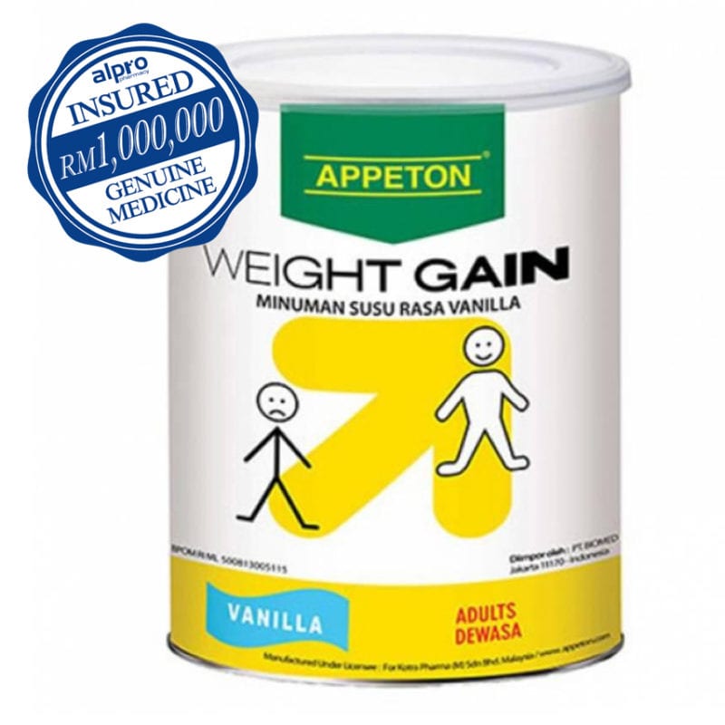 Appeton Weight Gain Adult Vanilla 900g Alpro Pharmacy