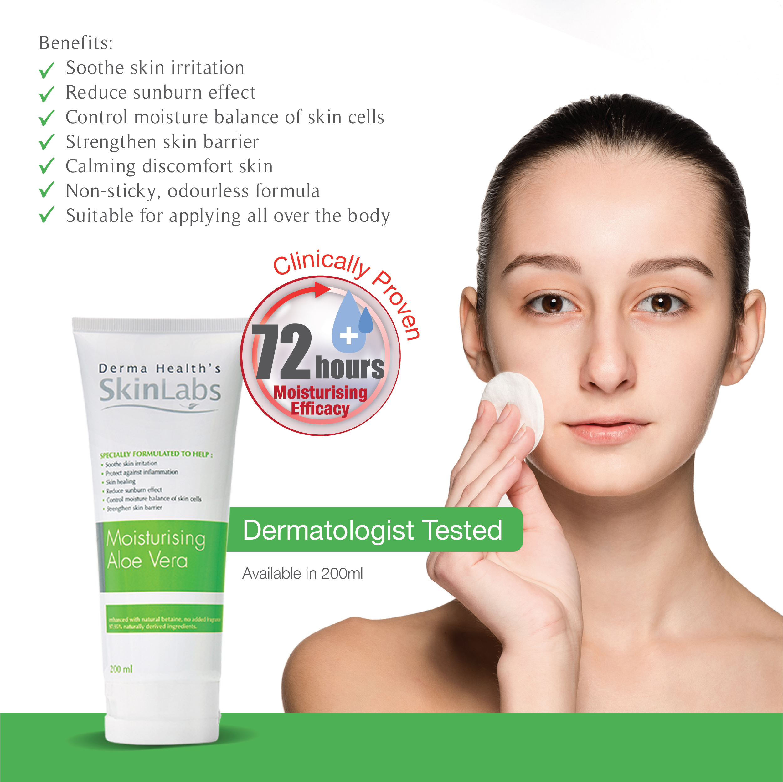 Derma Health's Skinlabs Aloe Vera Moisturising Gel 200ml Alpro Pharmacy