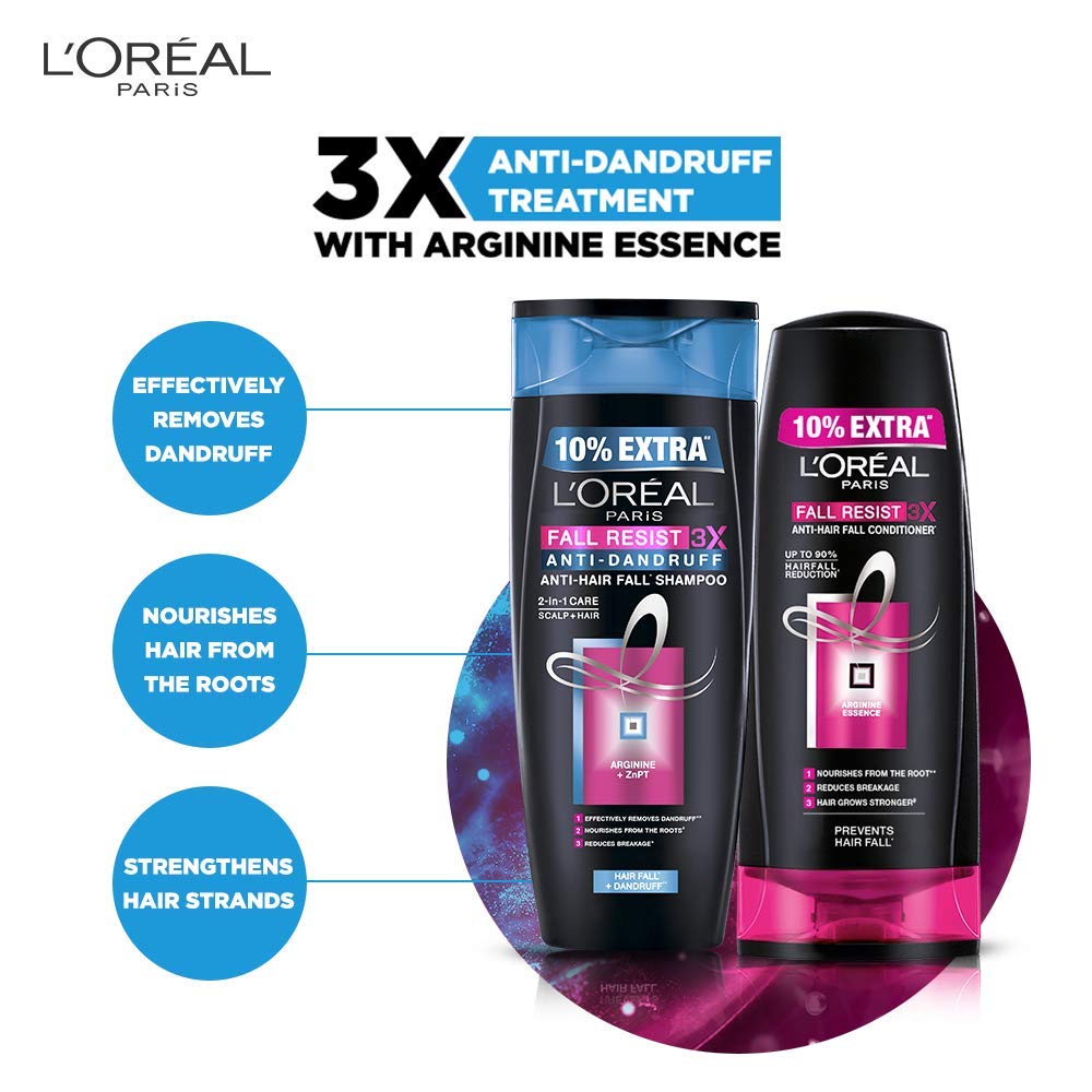 L'oreal Paris Fall Resist 3x Anti-dandruff Anti-hair Fall Shampoo 330ml - Alpro Pharmacy L'oreal Paris Fall Resist 3x Anti-dandruff Anti-hair Fall Shampoo 330ml - Alpro Pharmacy