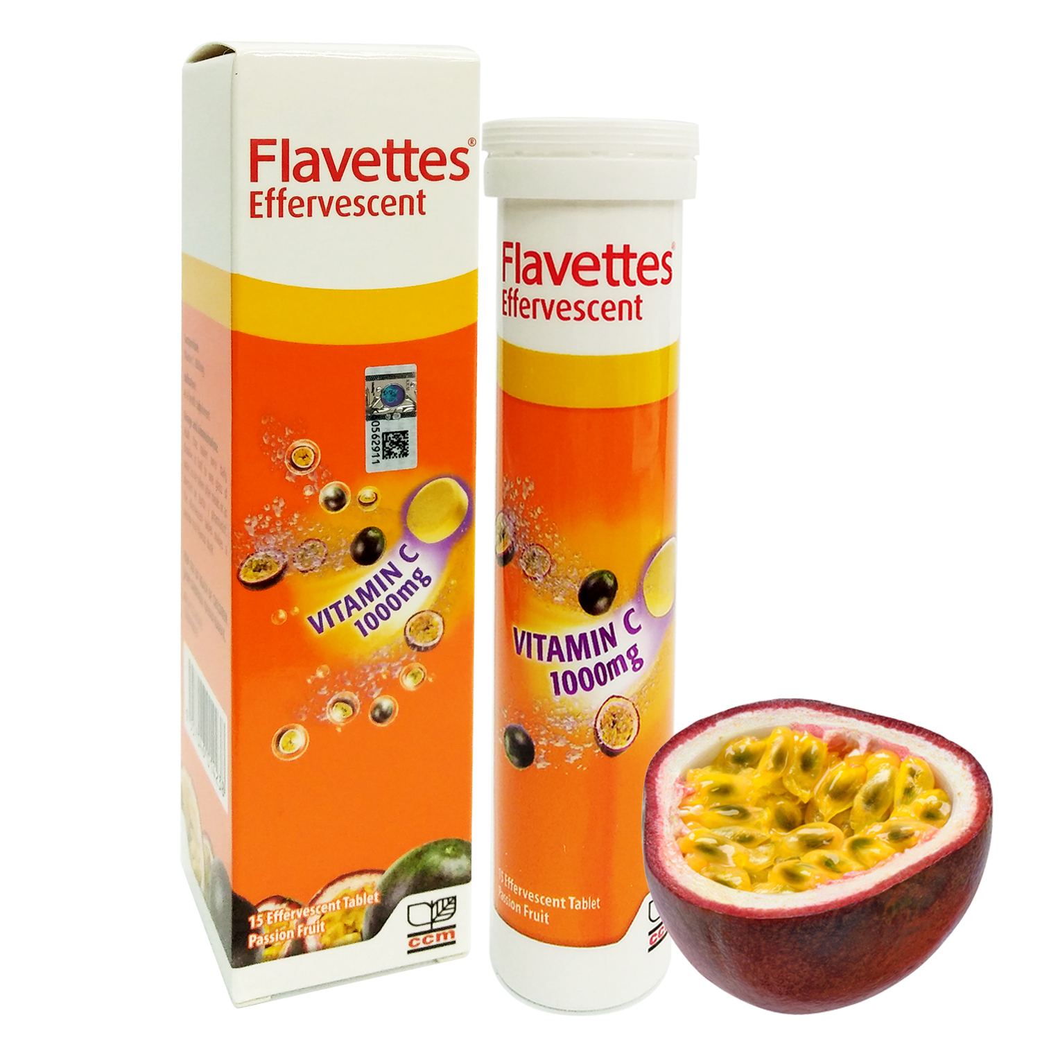 Flavettes Vitamin C 1000mg Effervescent Passion Fruit 15s Alpro Pharmacy