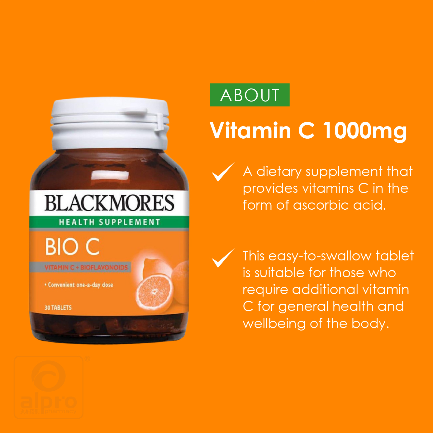 Blackmores Bio C 1000mg 30s Alpro Pharmacy Blackmores Bio C 1000mg 30s Alpro Pharmacy